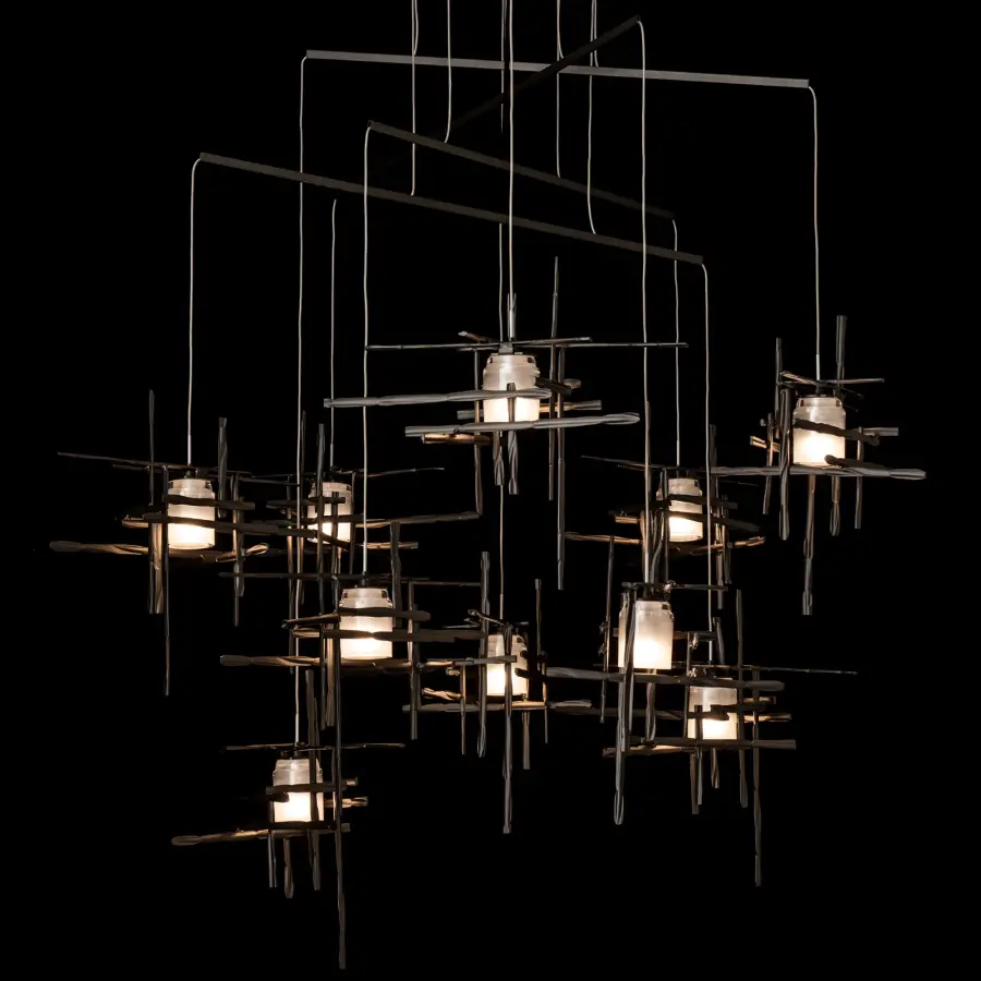 Tura 10-Light Frosted Glass Mobile Pendant - Image 5