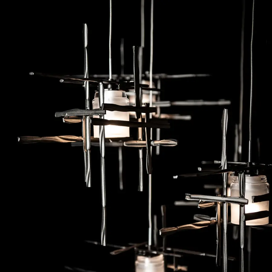 Tura 10-Light Frosted Glass Mobile Pendant - Image 6