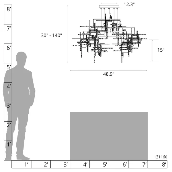 Tura 10-Light Frosted Glass Mobile Pendant - Image 8