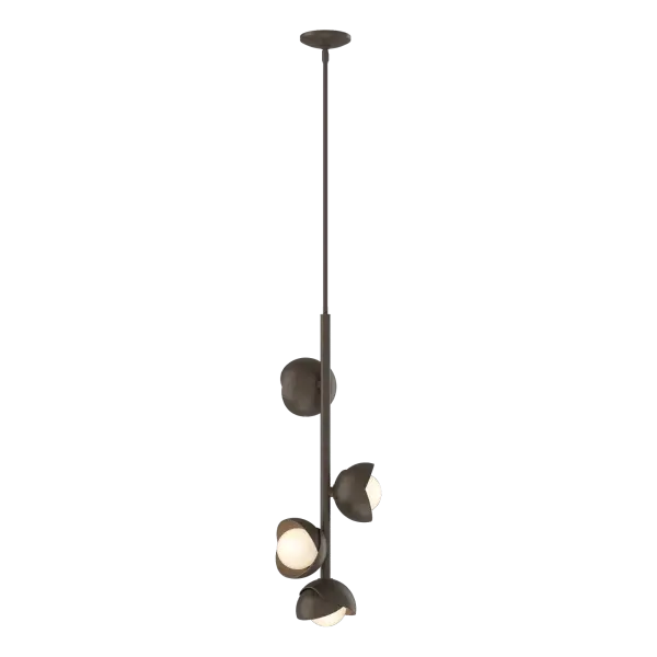 The 4-light Brooklyn Vertical Pendant offers a range of adjustability (40" - 79" Overall Height) making it ideal for multiple applications including vanity settings and kitchen Islands, among others. These stylish pendants offer substantial light output, and are offered with a two-toned finish option.