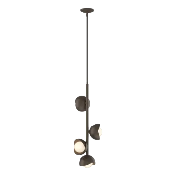 The 4-light Brooklyn Vertical Pendant offers a range of adjustability (40" - 79" Overall Height) making it ideal for multiple applications including vanity settings and kitchen Islands, among others. These stylish pendants offer substantial light output, and are offered with a two-toned finish option. - alternate view