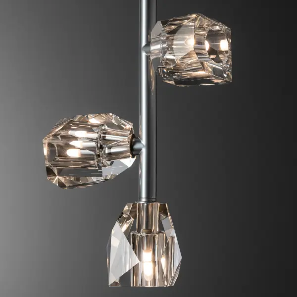 The stunning cut crystal of the Gatsby Collection extends to this 4-light Gatsby Vertical Pendant. Elegance and sophisticated style make the Gatsby perfectly suited for applications in a number of spaces from kitchen islands to vanities to bedrooms and more with its great adjustable height range.