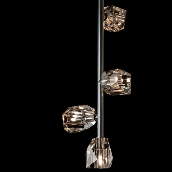 The stunning cut crystal of the Gatsby Collection extends to this 4-light Gatsby Vertical Pendant. Elegance and sophisticated style make the Gatsby perfectly suited for applications in a number of spaces from kitchen islands to vanities to bedrooms and more with its great adjustable height range. - alternate view