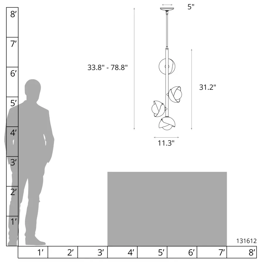Gatsby 4-Light Vertical Pendant - Image 8