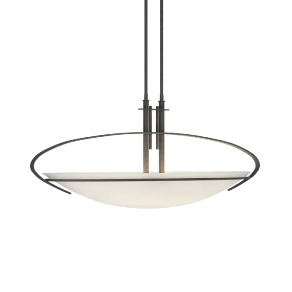 Our Mackintosh Pendant pays homage to post-impressionist and Art Nouveau artist and architect Charles Rennie Mackintosh. Reminiscent of some of his work in stained glass, the soft sweeps and curves will bring Art Nouveau into a room's design. - alternate view