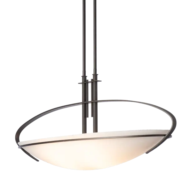 Our Mackintosh Pendant pays homage to post-impressionist and Art Nouveau artist and architect Charles Rennie Mackintosh. Reminiscent of some of his work in stained glass, the soft sweeps and curves will bring Art Nouveau into a room's design. - alternate view