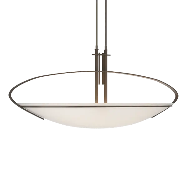 Our Mackintosh Pendant pays homage to post-impressionist and Art Nouveau artist and architect Charles Rennie Mackintosh. Reminiscent of some of his work in stained glass, the soft sweeps and curves will bring Art Nouveau into a room's design.