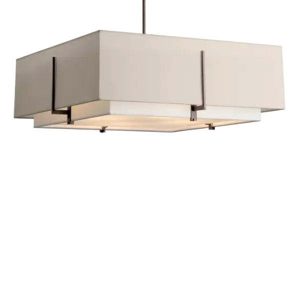Exos Square Large Double Shade Pendant
