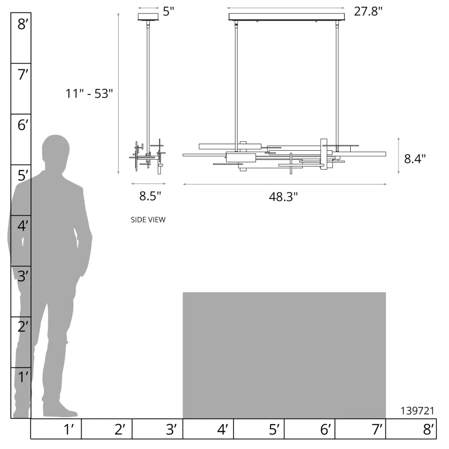 Planar LED Pendant with Accent - Image 5