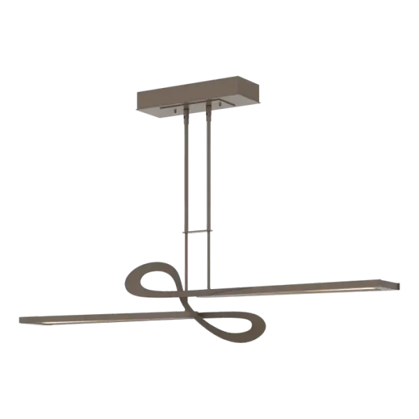With graceful curves reminiscent of the trails seen on Vermont ski slopes, our Switchback Pendant pairs LED technology with hand-forged steel to make the light source part of the sculpture. Available in our standard steel finishes.