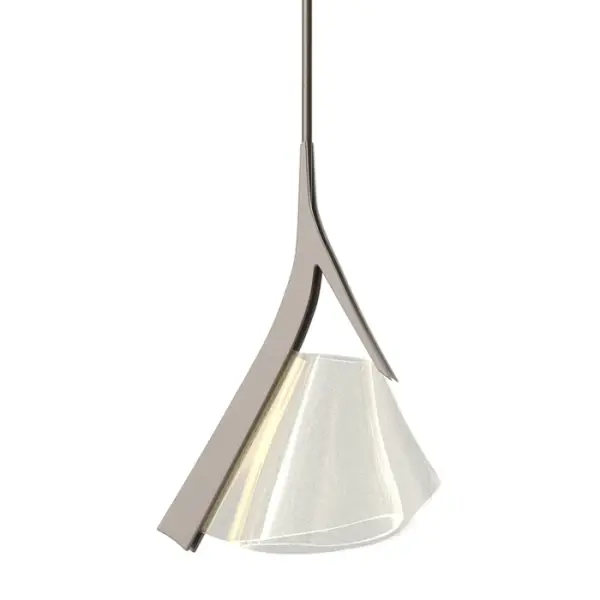 Hubbardton Forge light guide technology has come to the Mobius family. This newest addition uses a light guide as its shade. The result is a pendant that has direct down light, while light diffuses through the gently curved and folded LED light guide to create a brilliant glow.