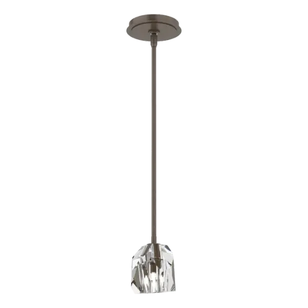 The Gatsby Mini Pendant is a simple and elegant light fixture. A single, small crystal delicately hangs from the steel multi-stem designed for height adjustability, offering a bit of luxury to any space. Hang singly over a night table or vanity, or in multiples over a kitchen island or other space for a contemporary, sophisticated style.