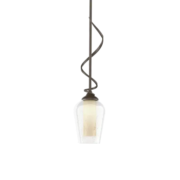 Between the clean, no-nonsense line of the stem that leads to the gentle cup of the shade and the hand-forged curves of the twining steel vine, it may be hard to decide what to focus on. Our solution? Don't decide - take in the whole piece.