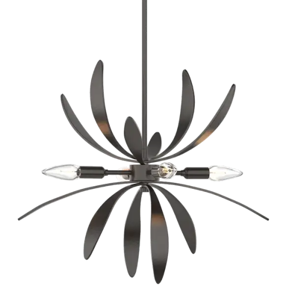 The Dahlia Mini Pendant joins the growing Dahlia Collection with a versatility all its own. Available in Vintage Platinum, it's a great option for a variety of spaces from bath to kitchen to bar to dining nook. Hang as a single or multiples, the Dahlia's "petals" and sputnik-type design bring an element of fun and elegance to its environment.