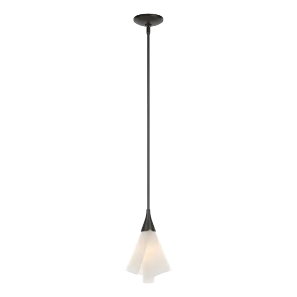Our Mobius Pendant is handcrafted by artisans at our forge here in Vermont. The shape of the shade, blooming from the steel stem, recalls the fleeting beauty of the calla lily, but uses materials that will last a lifetime. Handmade in our Vermont forge.