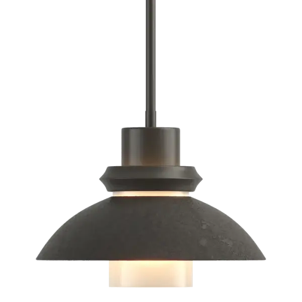 Forged, textured steel coupled with the simple elegance of the glass puts high-quality craftsmanship on display. As a complement to the pendant that heads the Staccato Collection, or on its own, it will add sophistication to your space.