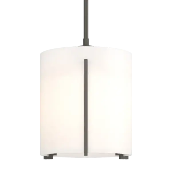 This is a large, no-nonsense pendant for those seeking a clean, minimalistic look that doesn't steal the show, but still adds modern elegance to a room. The hand-forged steel bars cradling the cylindrical glass deliver a striking contrast.