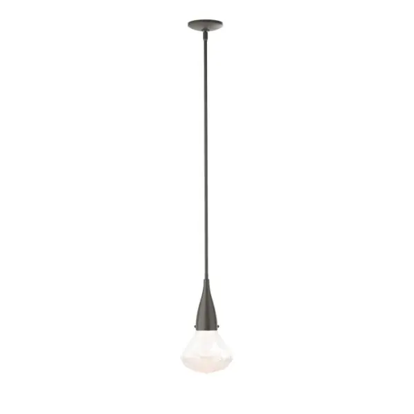The Fritz Large Pendant joins the Fritz Pendant in the 2020 Collection. With a new, larger, uniquely-shaped glass, whose base is created of fused glass, the Fritz assumes a large appearance, almost that of a balloon or a bubble just being blown. Lovely and intriguing, the Fritz is versatile enough to suit a variety of applications.