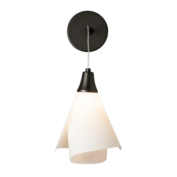 A lovely addition to the Mobius Collection with its delicate "petals", the Mobius Sconce gives a feminine touch to any space. You can set your own desired drop height of this low voltage sconce for unique applications, including bath vanity or above a night table in a bedroom.