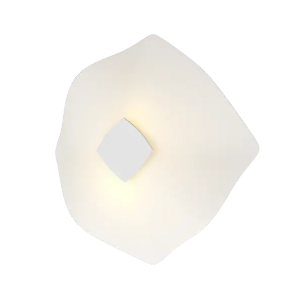 Lovely. This elegant, feminine wall sconce is simply adorned with a handmade, forged steel medallion, showing off the skill and craft of our Vermont artisans. Gently slumped, artfully shaped glass obscuring the candelabra bulbs creates a beautiful glow.