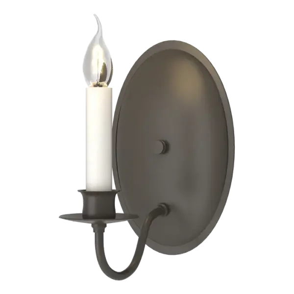 Our wall sconce is a celebration of the past. Designed to look candle-powered, we've improved upon tradition and added some Edison influence. And like the great classic works, each piece is handcrafted and unique. Forged by artisans here in Vermont.