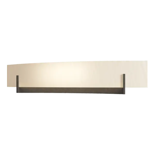 A wall sconce can play the central role in setting the design mood for a room. Need proof? Our large Axis wall sconce is the confirmation. Two handcrafted steel arms embrace and support the curved glass that comes in your choice of four colors.