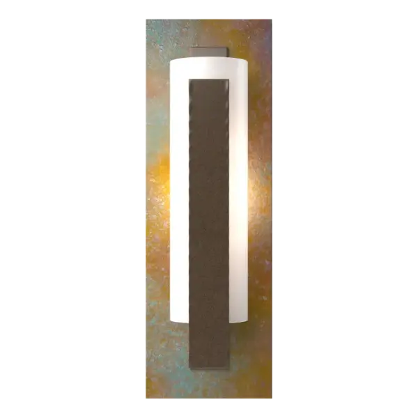 Forged Vertical Bar Sconce - Cherry or Copper Backplate