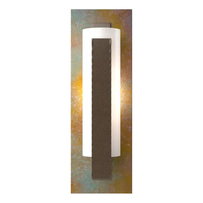 Forged Vertical Bar Sconce - Cherry or Copper Backplate