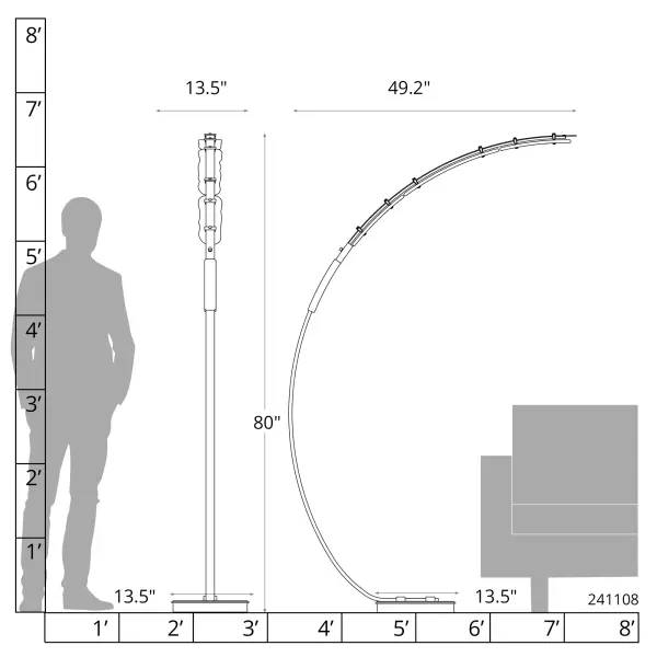 Glissade LED Arc Floor Lamp - Image 11