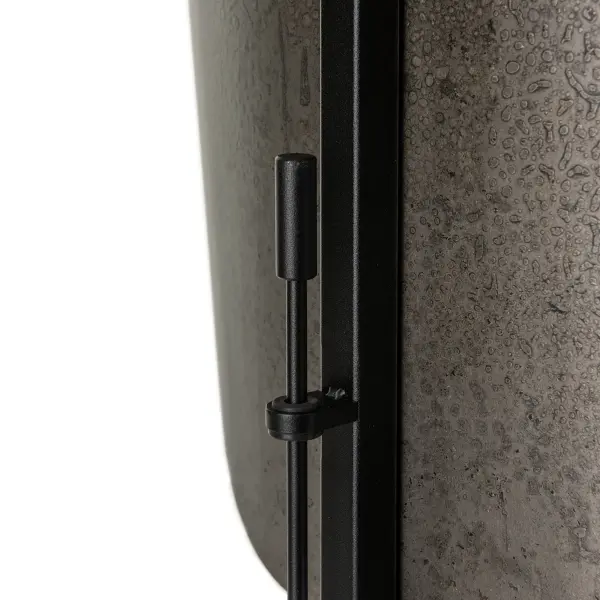 Looking for a conversation piece? The Shield Tall Floor Lamp is a showstopper. Two large plates of heavily forged steel are gently curved to great effect. The large back plate is curved vertically creating a concave surface. This heavily forged surface is illuminated by LED shielded by the smaller, narrower, sleek outer plate that is vertically curved and standing off the larger steel plate hiding the LED element from view. A dimmer rod, located at the back of the lamp allows for easy adjustment of the light to create just the right mood. The dimmer rod, stem and base are available in any of our standard finishes. The Shield plates are available in your choice of Accent Finishes, including the new Clear finish. Shield Lamps are available in 3 sizes (Short, Medium, and Tall). Try them in a cluster!