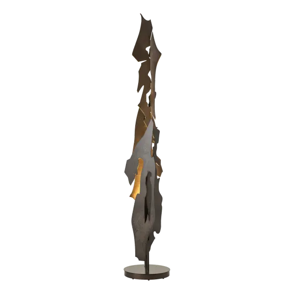Illuminated art or artful illumination? Raw and expressive, the Fracture design stands at over 5’ tall. At home either as a floor lamp or raised onto a console, the Fracture is a sculptural focal point in any space. - alternate view