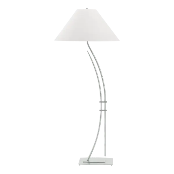 The longer you look at the curved steel shape of our Metamorphic Contemporary Floor Lamp, the more the design will remind you of something else. It's the floor lamp version of looking at the clouds on a summer day and letting your imagination free.