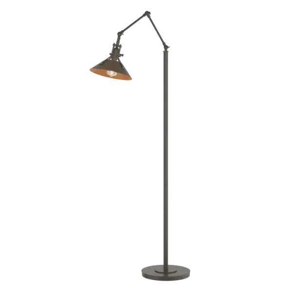 Our Henry Floor Lamp with its brass-riveted, spun- metal shade and stark design delivers a strong industrial vibe. A close look will reveal a level of craftsmanship beyond the norm. Hand-crafted by artisans here at our Vermont forge each piece is unique.