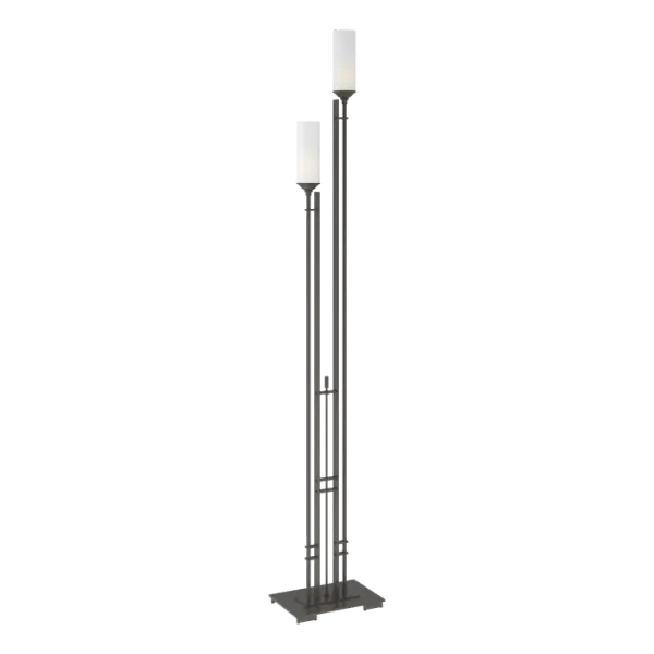 With two glass tubes topping stands of steel, our Metra Floor Lamp looks like it's striving to reach the sky. The fine, straight lines of the design readily add a touch of class to a room.