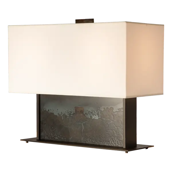Vermont artisans show their talent in this large, stunning Horizon console lamp. Specially crafted by our master artisans, the steel shows “layers” of forging. A unique, clear finish allows their handiwork to shine through. Not to be missed, the attention to detail in the lamp’s beautiful finial.