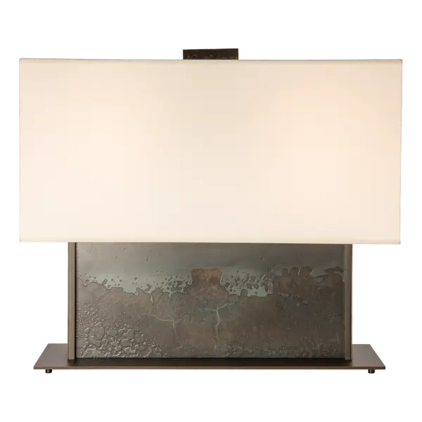 Vermont artisans show their talent in this large, stunning Horizon console lamp. Specially crafted by our master artisans, the steel shows “layers” of forging. A unique, clear finish allows their handiwork to shine through. Not to be missed, the attention to detail in the lamp’s beautiful finial. - alternate view