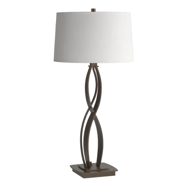 By definition, it's not possible to almost get to infinity. But the name for our table lamp may be from the gracefully sweeping curves of hand-forged steel that almost create the infinity symbol. Or the fact that looking at the beautiful craftsmanship never gets old.