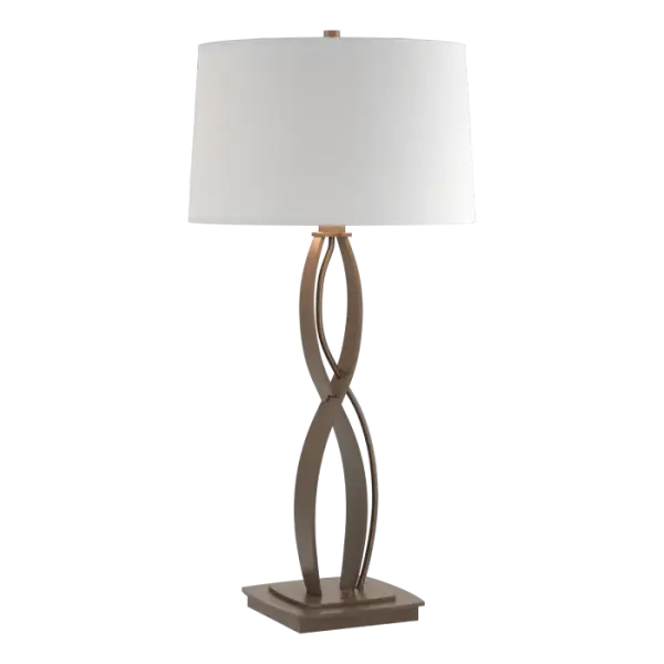 By definition, it's not possible to almost get to infinity. But the name for our table lamp may be from the gracefully sweeping curves of hand-forged steel that almost create the infinity symbol. Or the fact that looking at the beautiful craftsmanship never gets old. - alternate view