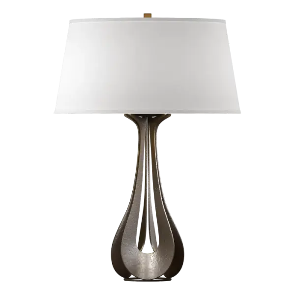 Displaying the poise, elegance and sophistication of golden years past, our Lino Table Lamp and shade is ready for its close-up. Crafted by artisans at our forge in the Green Mountain State, a long way from the Hollywood Hills.