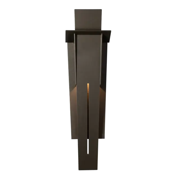 Introduce a touch of modern sophistication to your home’s exterior with the Linea Small Outdoor Sconce. At just under 22" tall, this sleek, compact design delivers strong visual impact. Clean lines and an angled silhouette create a transitional look that suits a variety of styles including contemporary, craftsman, and art deco architectures. The result is a refined style and elevated curb appeal. Offered in 7 standard Outdoor Coastal Finishes and available in 2 Marine Grade options (small upcharge applies). - alternate view