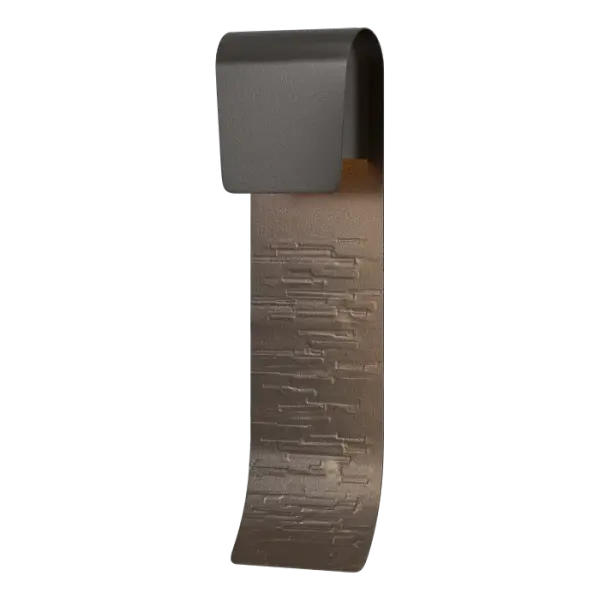 The Element Medium Outdoor Sconce’s horizontal pattern works to accent the façade of a home/building made of a variety of materials. According to Designer Jason Hancock “It was really all about the texture and how the light would wash down on that surface.” A sense of light and shadow is created, thanks to the Dark Sky Friendly downward light.