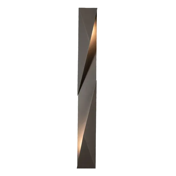 It's all that! The dramatic play of light and shadow in the 3-dimensional diagonals of this Carbon design is truly remarkable. According to Ori Goldberg, "It's a minimalistic design that complements a variety of architectural styles." Difficult to put into words the stunning effect of this large wall mount exterior sconce—clean, contemporary, and geometric. Made for the outdoors, yet beautiful indoors, as well, this fixture is offered in a choice of AAMA 2604-rated Coastal Outdoor Finishes.