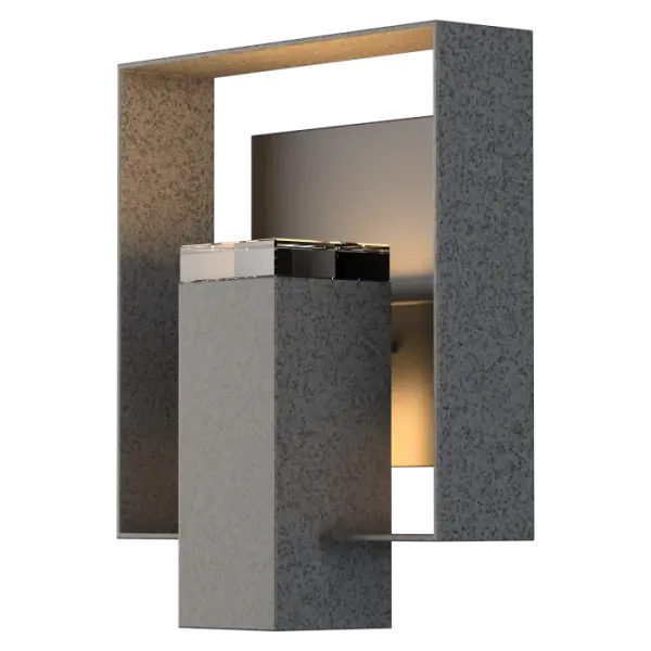 By focusing on materials and faultless geometric balance, the Shadow Box sconce proves that high-impact lighting need not be complex. Layers of diffused light and dramatic shadow create the perfect blend of style and austere lines. Each piece is accented with a block of optic crystal for an added touch of elegance.