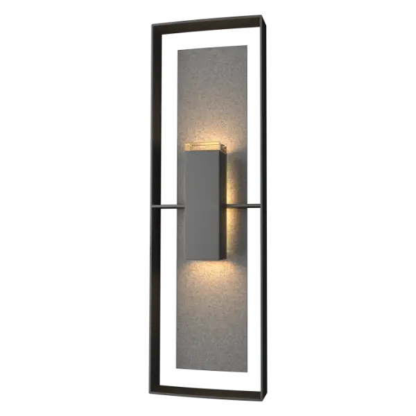 A stunning addition to the Shadow Box Outdoor Collection, the Tall version is a full 34" in height, offering both up-and-down light, and is ADA Compliant. True to its namesake, a Shadow Box is created by its aluminum frame and backplate, offered with a two-toned finish option from among HF's robust Coastal Outdoor Collection.