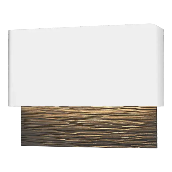 The Stratum Dark Sky Friendly Outdoor Sconce features a beautifully textured backplate ,with a two-tone finish option, that guides the light downward from the LED illumination, hidden within the header element. Stylish and elegant with an eye toward reducing nighttime light pollution, this dark sky friendly sconce will enhance any exterior.