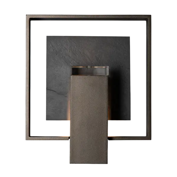 Shadow Box Small w/Slate Dark Sky Friendly Outdoor Sconce - Image 1