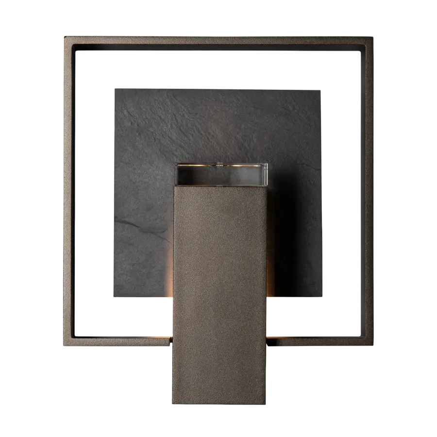 Shadow Box Small w/Slate Dark Sky Friendly Outdoor Sconce - Image 1