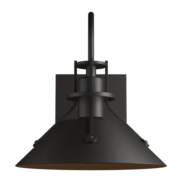 Henry with its riveted, spun-metal shade presents strong industrial aesthetics. One look will reveal the high level of craftsmanship. Bulb choices can shift the look from industrial to contemporary.