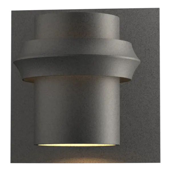 The classic contemporary design of the Twilight Large Dark Sky Friendly Outdoor Sconce makes a strong statement in its simplicity. A gentle glow emanates from the metal band that encircles the metal shade, giving off a twilight illumination into the night.