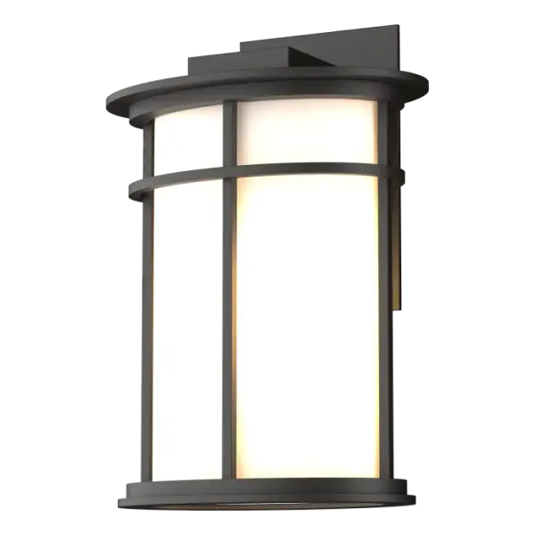 A gently curved glass oval rests within a framework of metal to create a tastefully understated design for our Province Outdoor Sconce. Handcrafted by the artisans here at our Vermont forge, each piece is unique.
